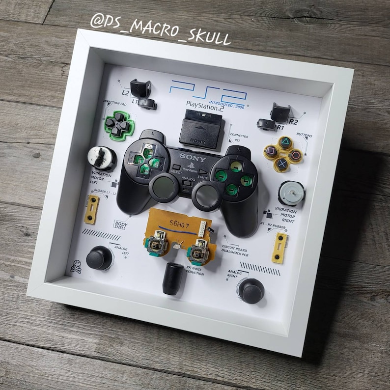Shadowbox diorama for Ps2 controller wall decor game room