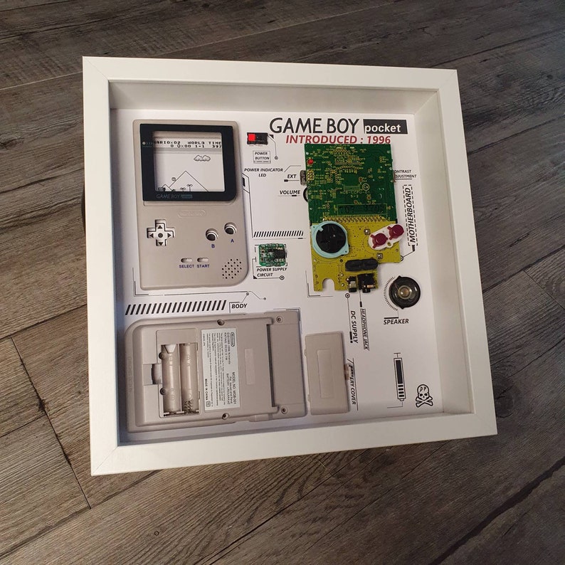 Nintendo Game Boy Pocket Shadow Box Game Smontato Console Di Etsy