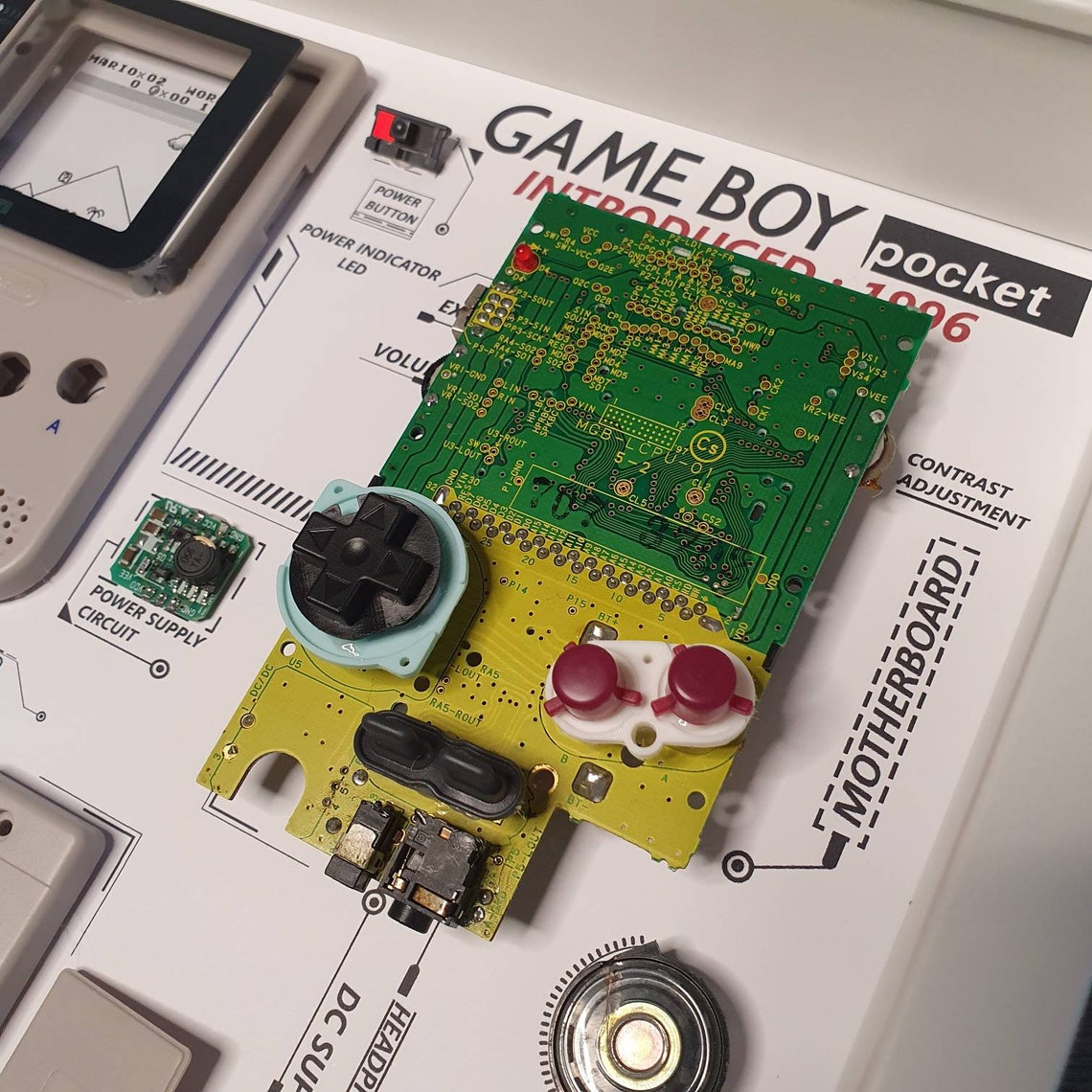 Nintendo Game Boy Pocket Shadow Box Game Smontato Console Di Etsy