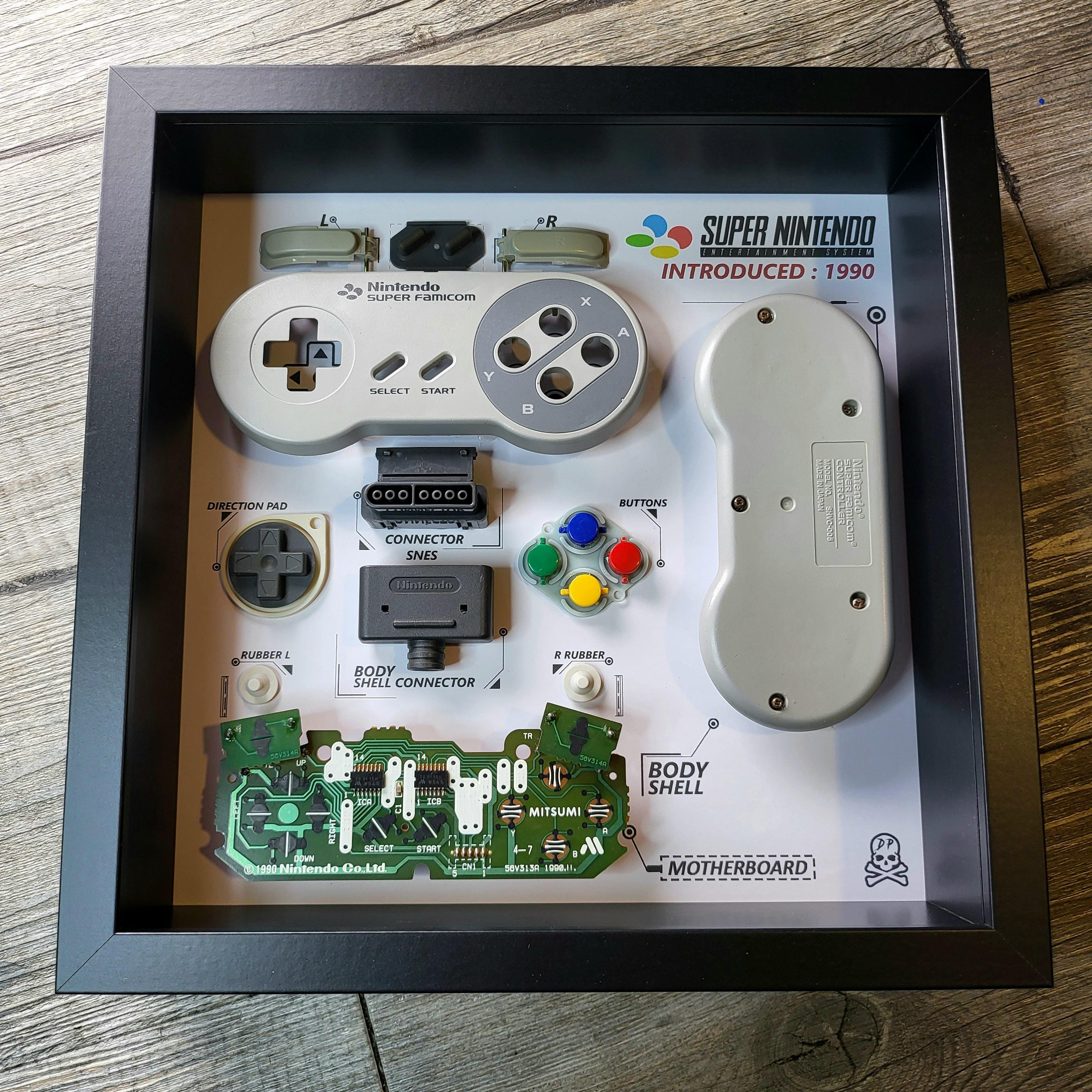 Snes Controller Shadowbox Display Frame Classic Retro Gaming Perfect ...