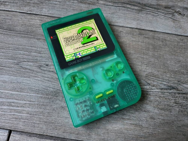 Konsole für Game Boy Pocket GBP IPS grün fluo Bild 9