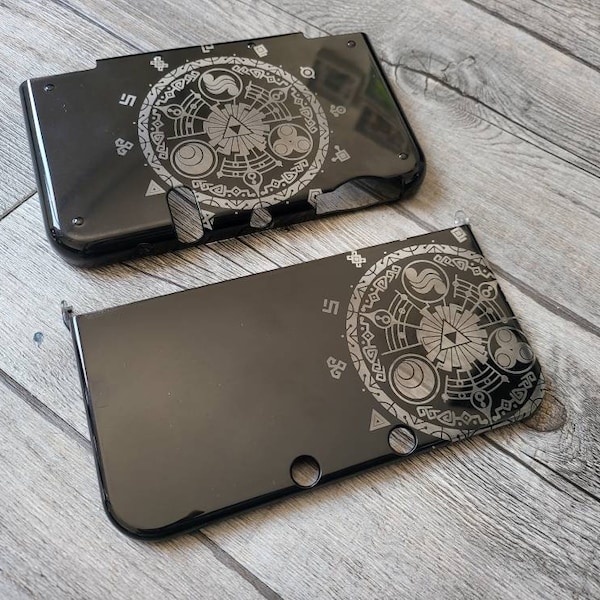 Protective case for New 3ds xl black laser engraved