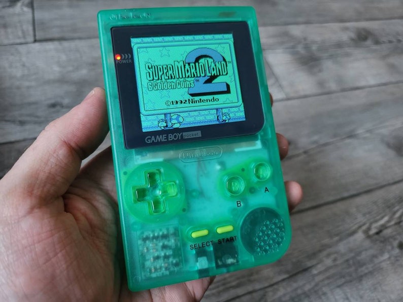 Konsole für Game Boy Pocket GBP IPS grün fluo Bild 10