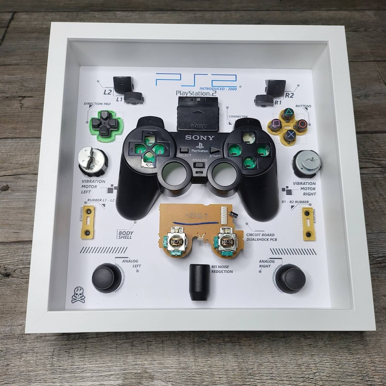Shadowbox diorama for Ps2 controller wall decor game room