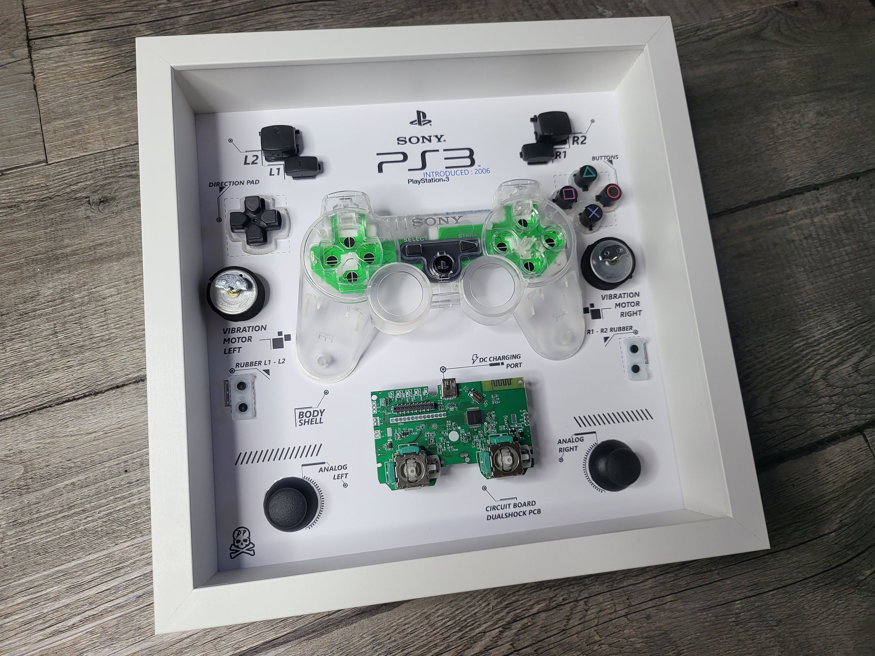 Shadowbox Diorama for Ps3 Controller Transparent Wall Decor Game Room ...