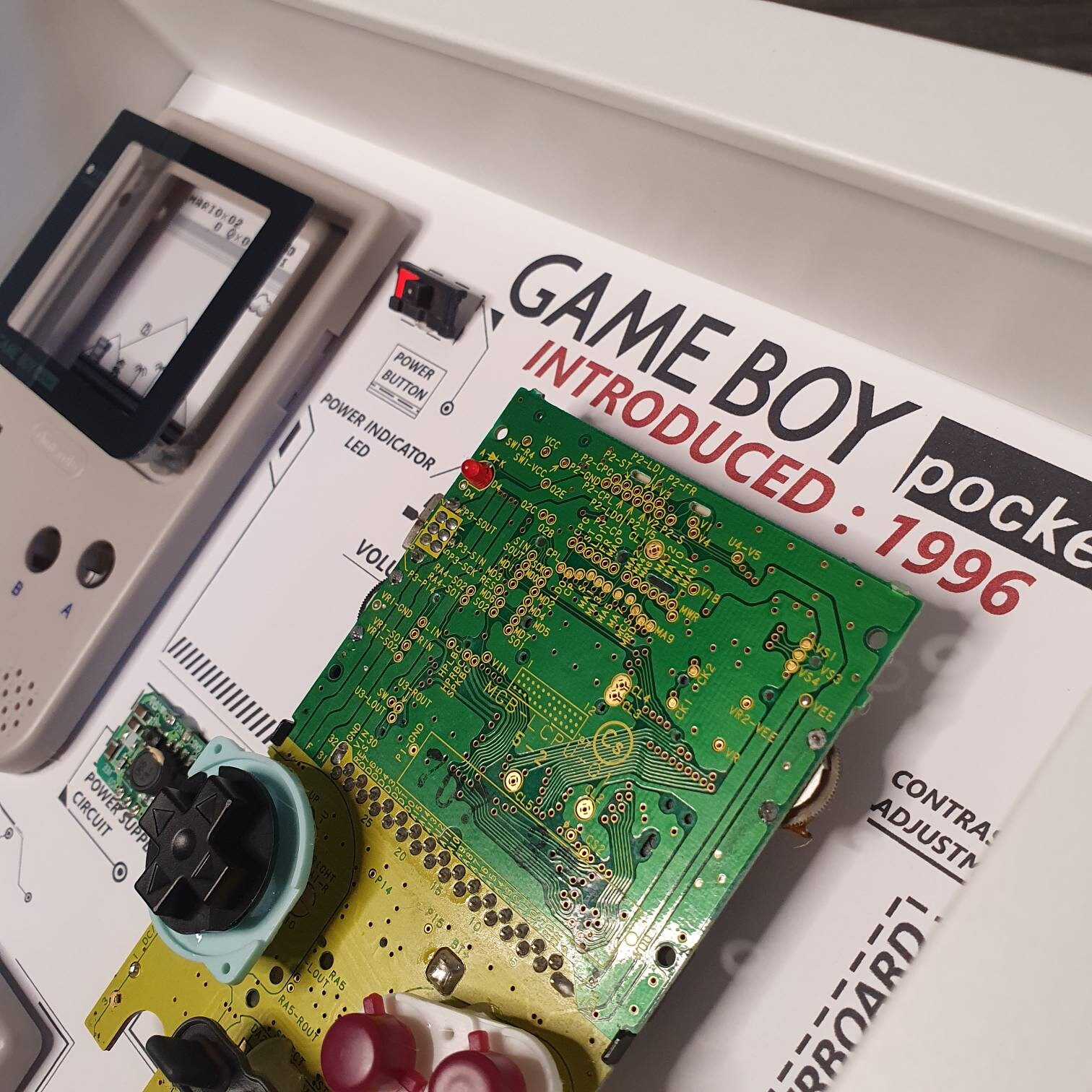 Nintendo Game Boy Pocket Shadow Box Game Smontato Console Di Etsy