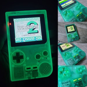 Konsole für Game Boy Pocket GBP IPS grün fluo Bild 1