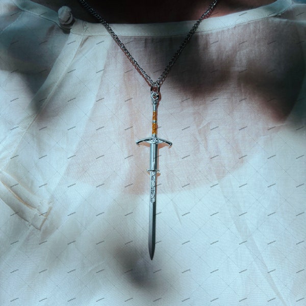 BG3 Sword of Justice Necklace Custom Handmade, Sword Necklace Handmade, Custom Charm Necklace,Gift For Birthday,Gift for Gamemates