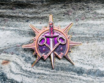 BG3, Paladin, Wizard,Warlock Badge Pin Custom Handmade, Badge Handmade, Custom Charm Badge ,BG3 Jewelry,Gamer Fans Ring,Gift For Birthday