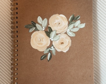 Hand Painted Spiral Bound Notebook | Lined Pages | Journal