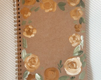 SEMI CUSTOM Hand Painted Spiral Bound Notebook | Lined Pages | Journal