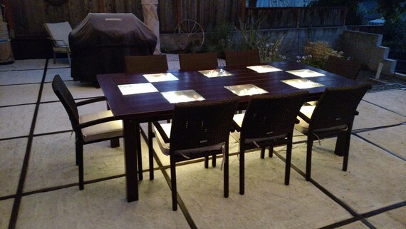 Lighted Custom Patio Table Etsy
