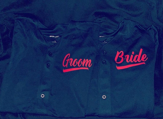Bride Groom Jerseys Etsy
