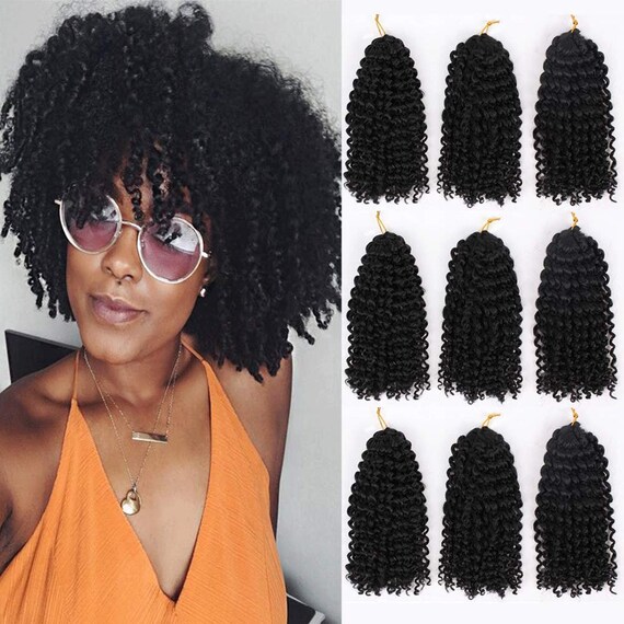 8 Marley Bob Kinky Curly Crochet Braiding Hair Etsy