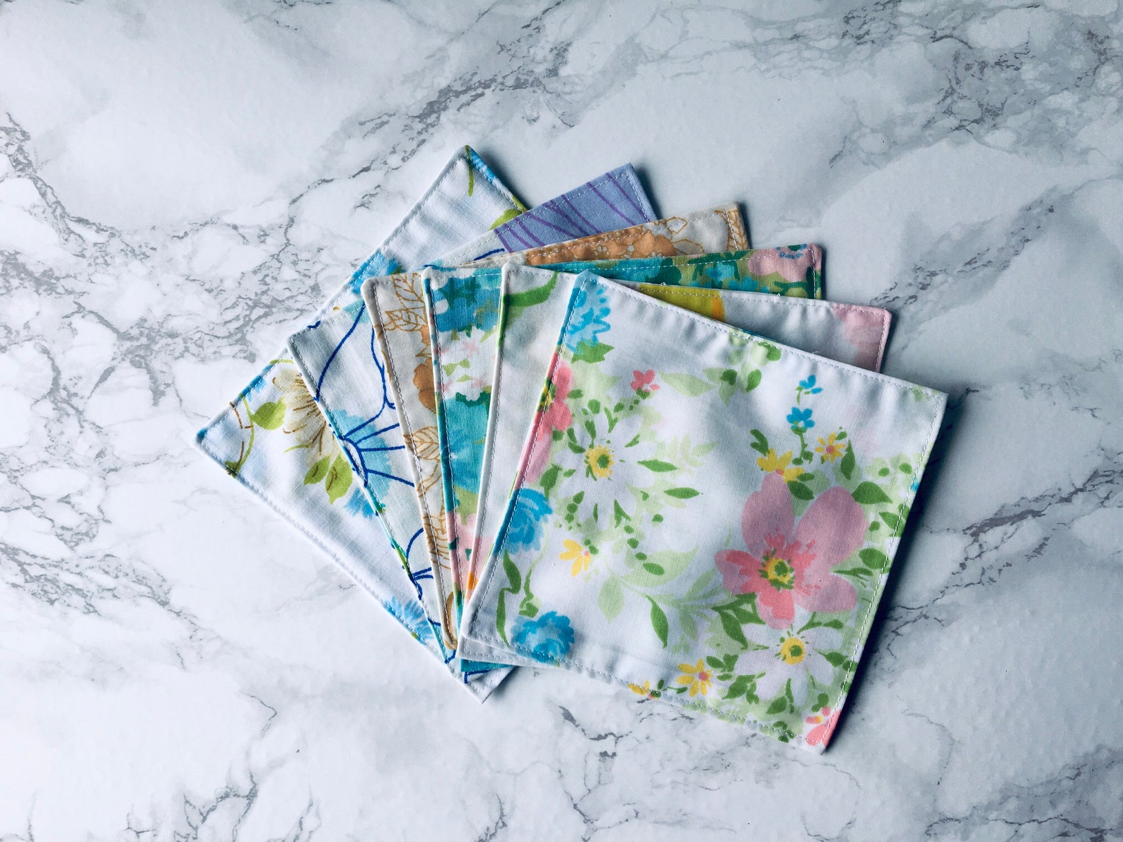 Set of Retro Cocktail Napkins Varied prints Set of 6 Etsy