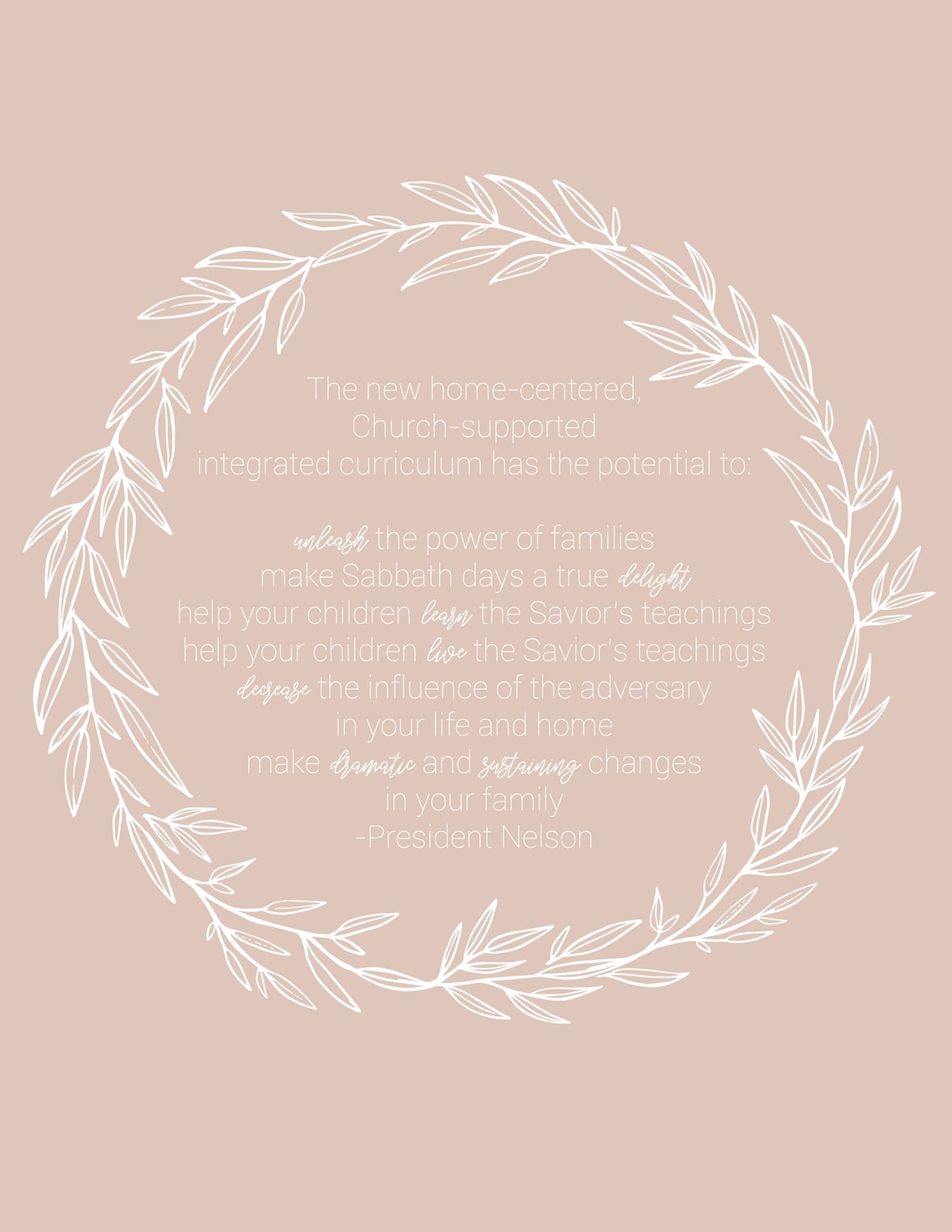 2020 Theme Printable Come, Follow Me Quote Promises President Nelson - Etsy