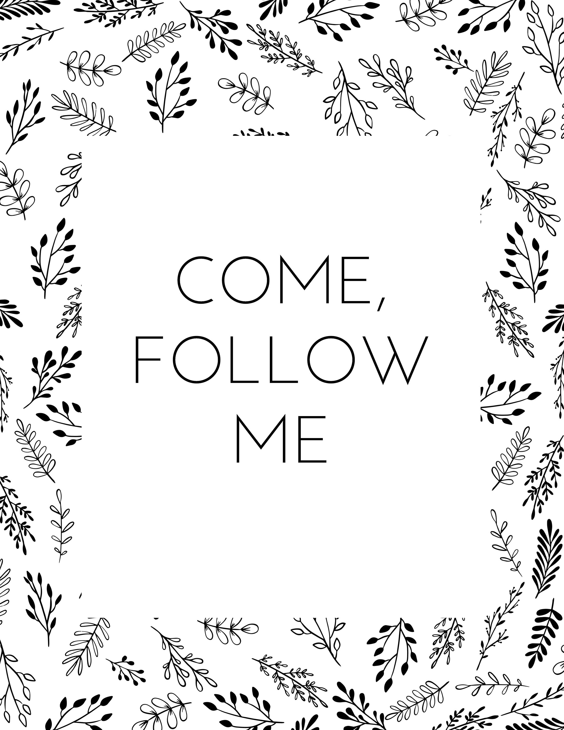 2020 Theme Printable Come, Follow Me Home Generic LDS Binder Cover - Etsy