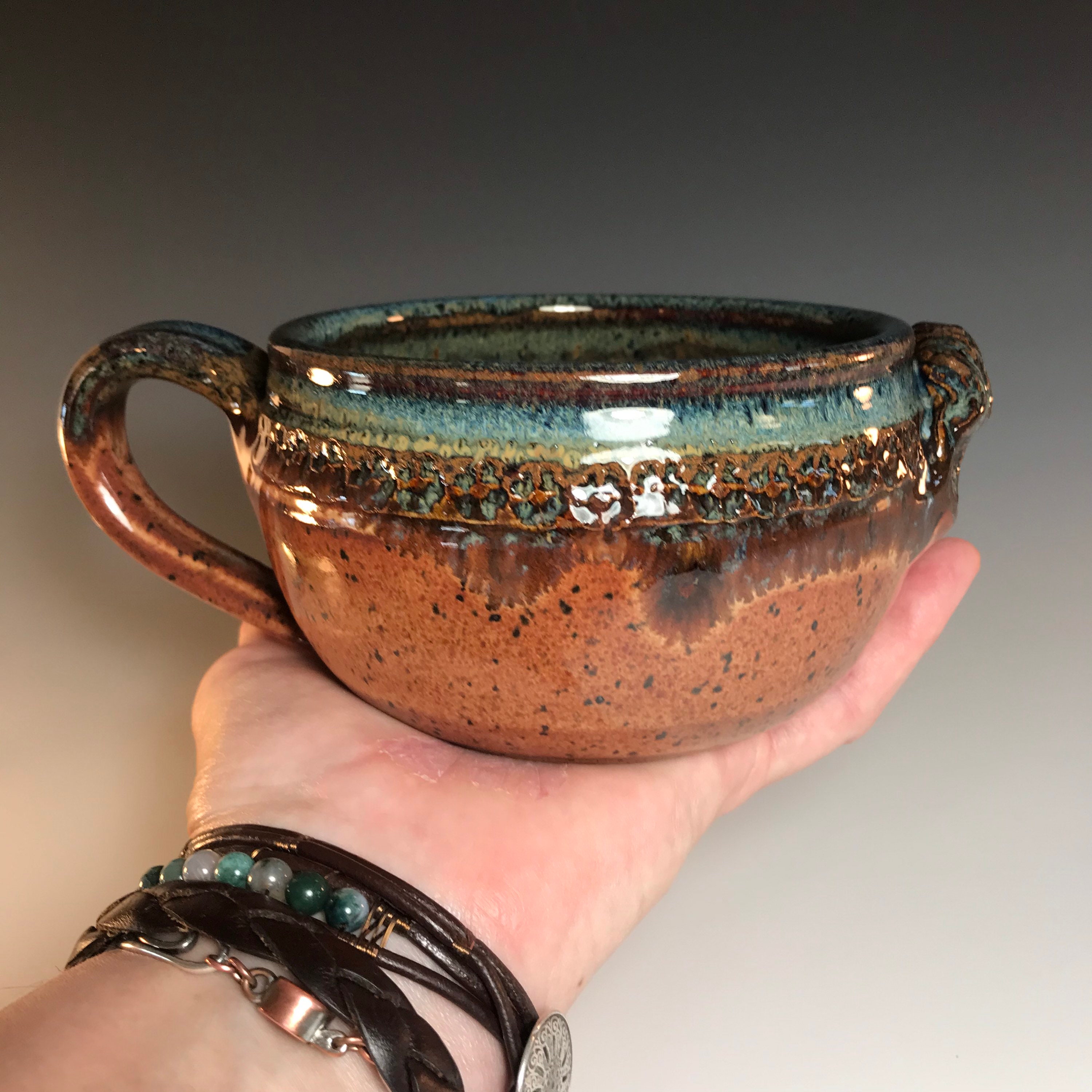 Soup MugSoup Mug with Handle Soup Mug Pottery Soup Mug 16 Etsy