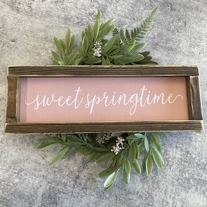 Sweet Springtime Light Pink Farmhouse Style Spring Decor Sign - Etsy