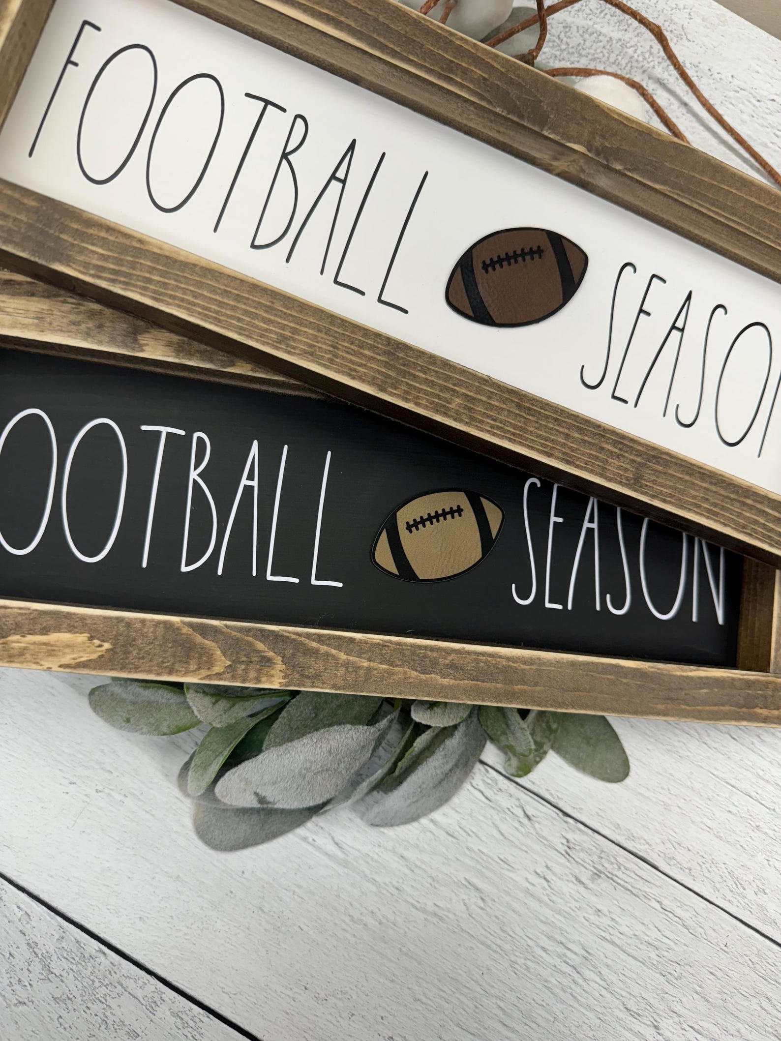 Rustic Football Color In Rustic Football Season Wooden Sign – Farmhouse Game Day Decor - Etsy