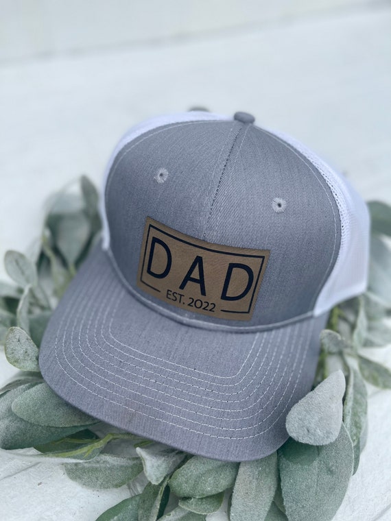 Dad Custom Hat - Dad Established Trucker Cap - Fathers Day Gift - Baby  Announcement