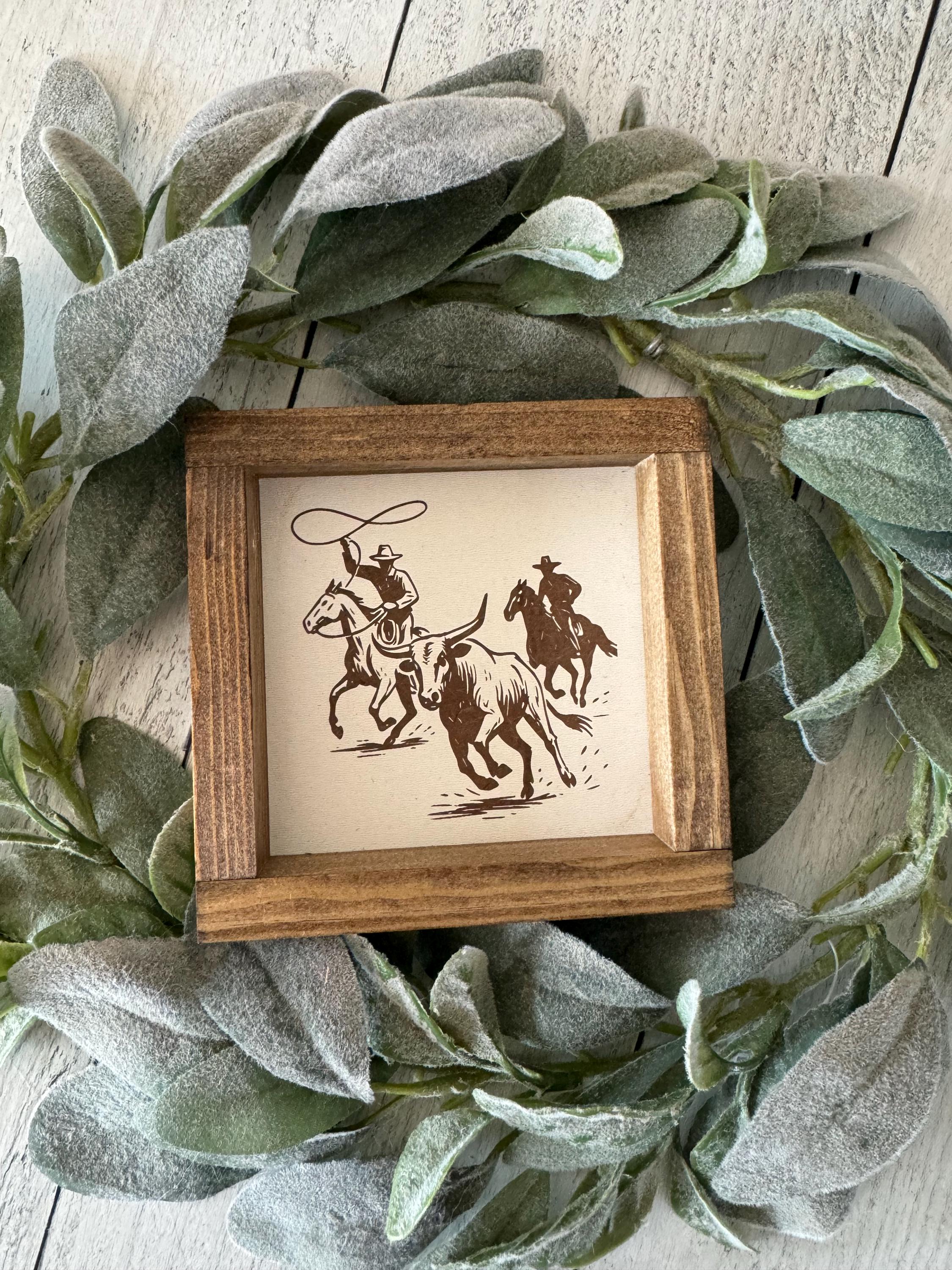 Western Cowboy Wooden Decor Sign - Etsy