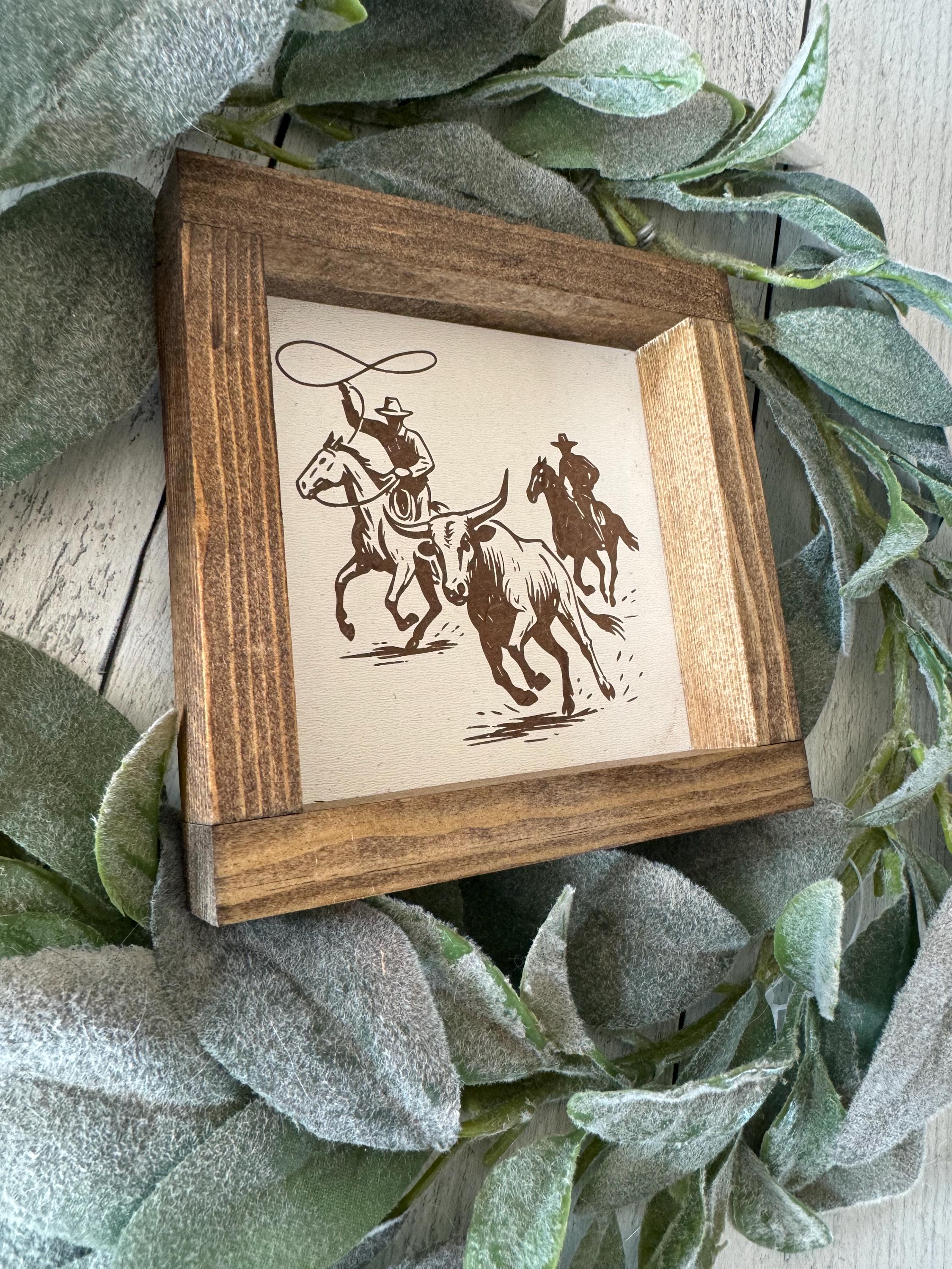 Western Cowboy Wooden Decor Sign - Etsy