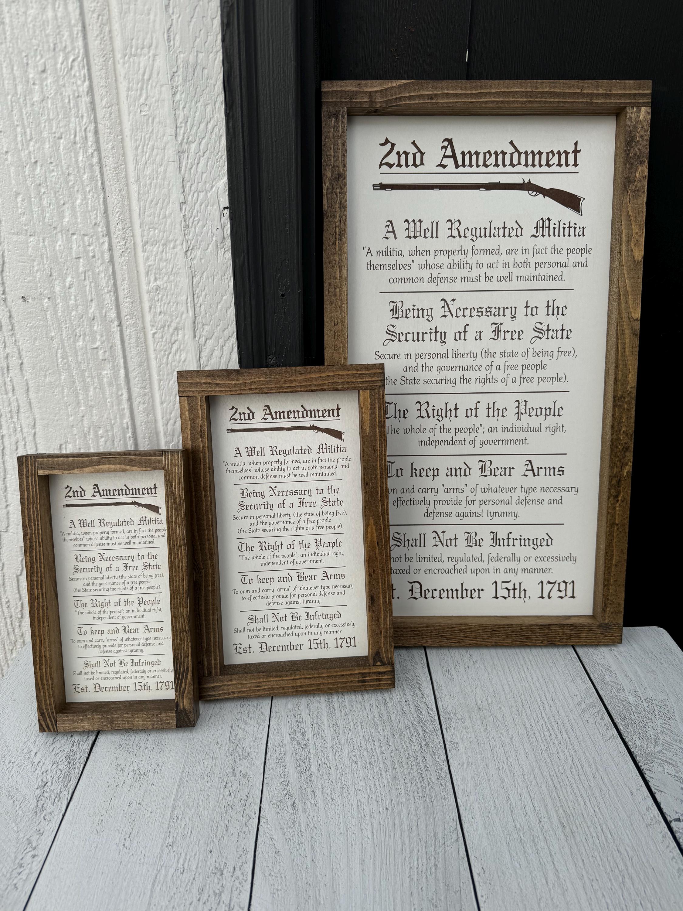 2nd Amendment Rustic Farmhouse Patriotic Wall Decor Sign - Etsy