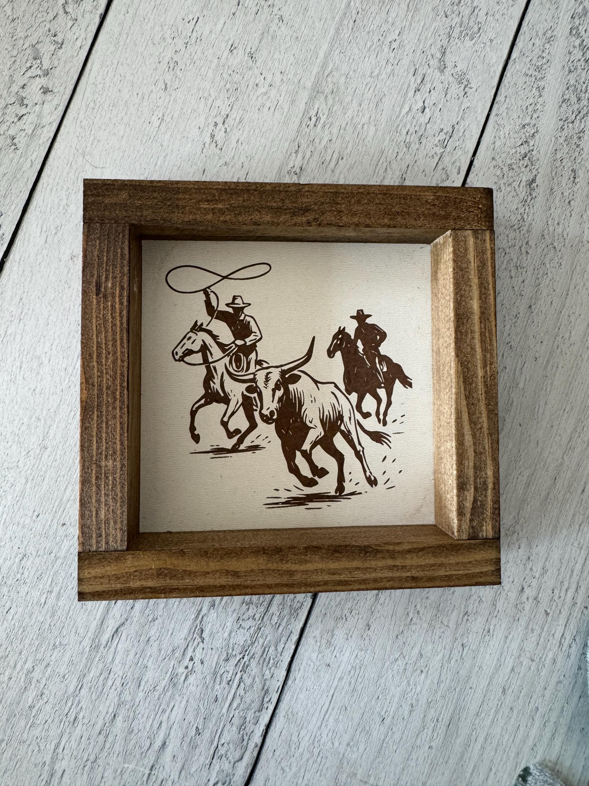 Western Cowboy Wooden Decor Sign - Etsy