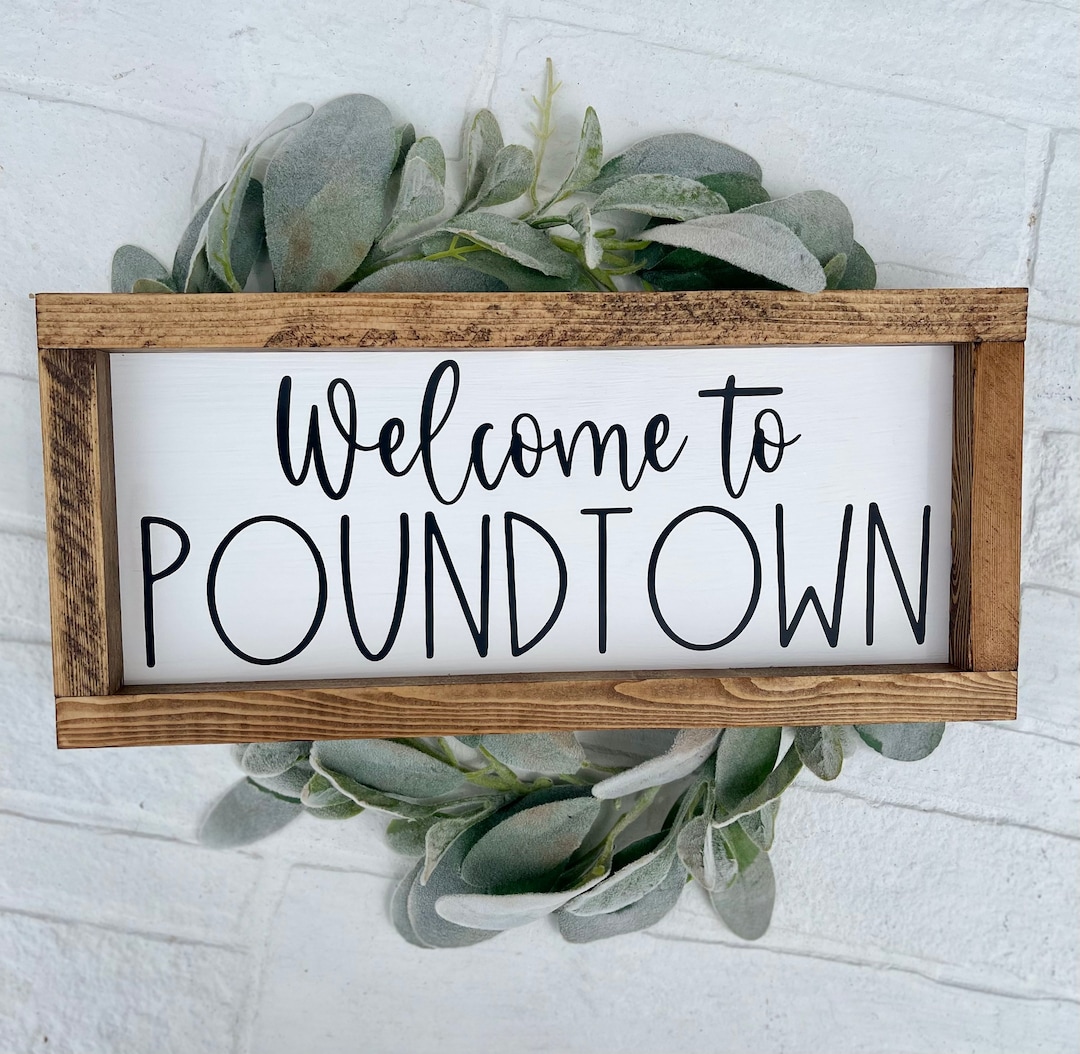 to Poundtown Sign Farmhouse Master Bedroom Decor Funny Couple