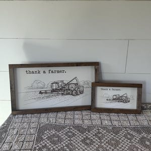Thank a Farmer Farmhouse Decor Sign - Farming Family Gift image 3