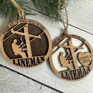 Personalized Lineman Christmas Ornament - Lineman Family Gift