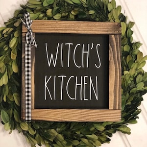 Witch’s Kitchen Halloween Farmhouse Decor sign