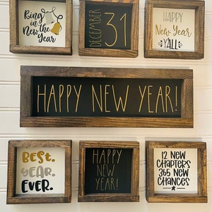 New Years Farmhouse Decor New Years Eve Party Decoration Signs