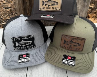 Fish Around and Find Out Trout Funny Men's Fishing Outdoor Richardson 112 SnapBack Hat