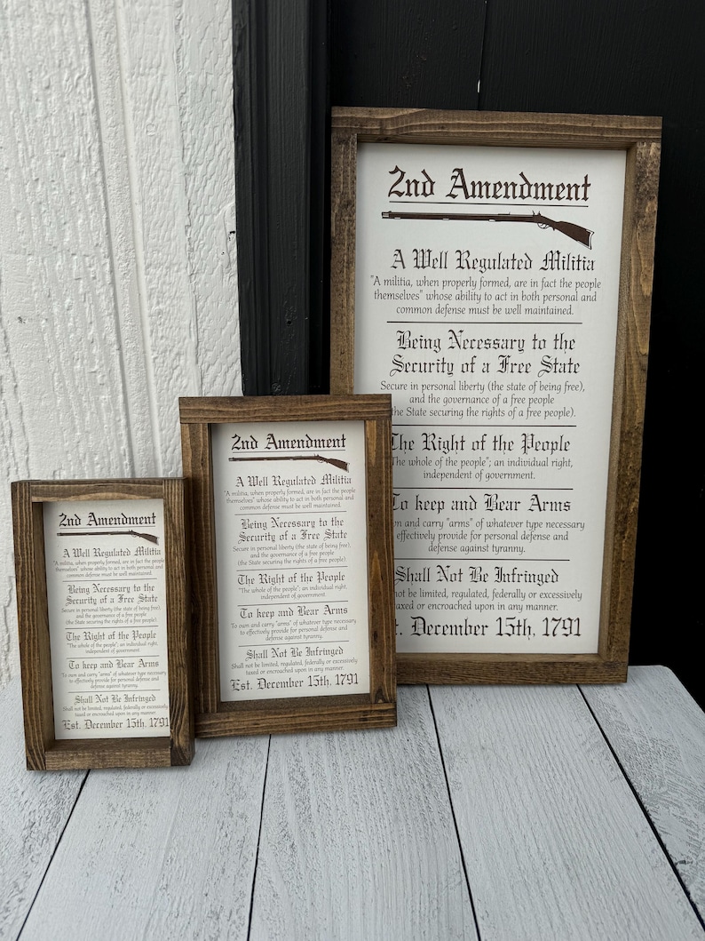 2nd Amendment Rustic Farmhouse Patriotic Wall Decor Sign - Etsy