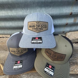 Man Of God Stand Firm 1 Timothy Christian Richardson Leatherette Patch Hat