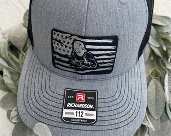 Welder Richardson 112 SnapBack Trucker Hat - American Flag - Welder gift