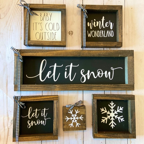 Farmhouse Winter Decor signs