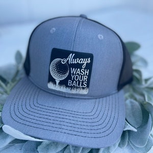 Always Wash Your Balls Golfing Hat Funny Men's Golf Hat Golf Gift image 1