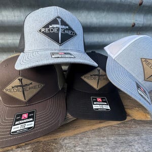 Redeemed Christian Richardson 112 Leatherette Patch Trucker Hat
