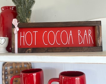 Farmhouse Home Decor Hot Cocoa Bar sign decor