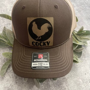 Funny Men&#39;s Hat - Cocky Rooster Richardson 112 SnapBack trucker cap - Western men&#39;s gift