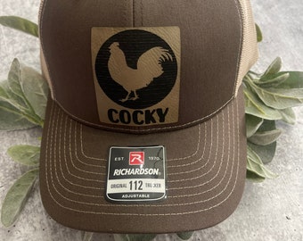 Funny Men's Hat - Cocky Rooster Richardson 112 SnapBack trucker cap - Western men's gift