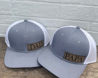 Dad or Papa Classic Simple Trucker Caps - Dad gift - New dad present - Baby announcement