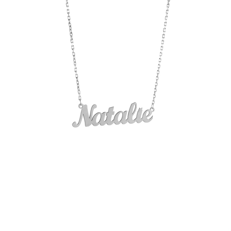 New Year 2021 Thanksgiving Custom Name Necklace Gold Name Necklace Baby Girl Name Necklace Children Name Jewelry Mom Gift Silver Necklace