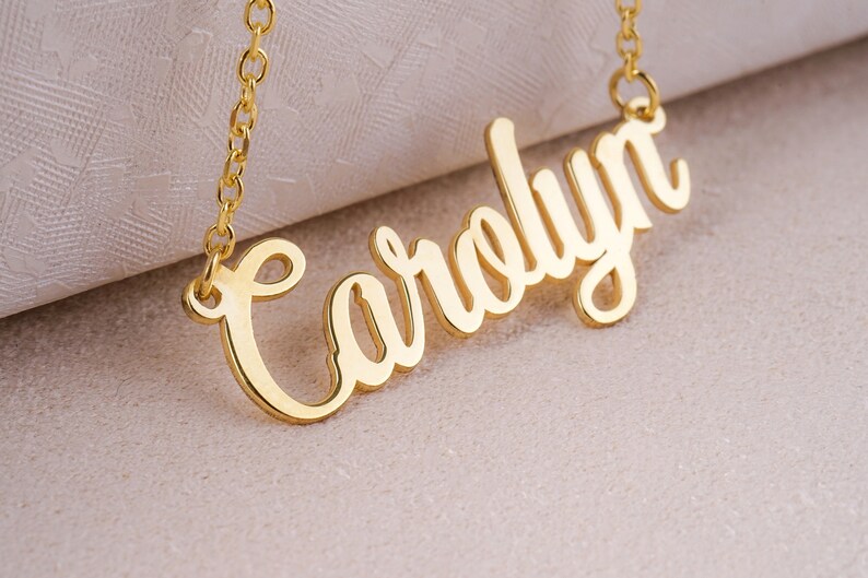 Personalized Name Necklace Gold Dainty Name Necklace Bridesmaid gift Gift for Mom Personalized Gifts Christmas Gift Custom Name Jewelry