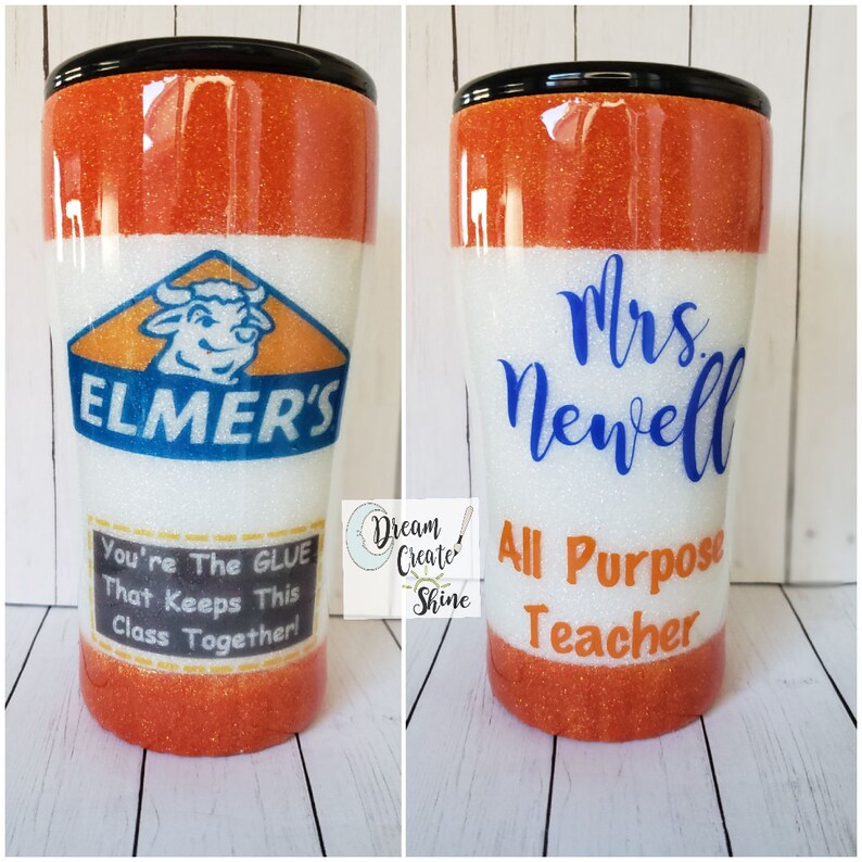 Elmers Glue Tumbler vaso gluestick regalos de agradecimiento Etsy