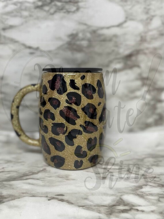 Leopard Tumbler, Animal Print Gifts, Leopard Coffee Cup, Gold Travel Mug,  Glitter Tumbler - Etsy