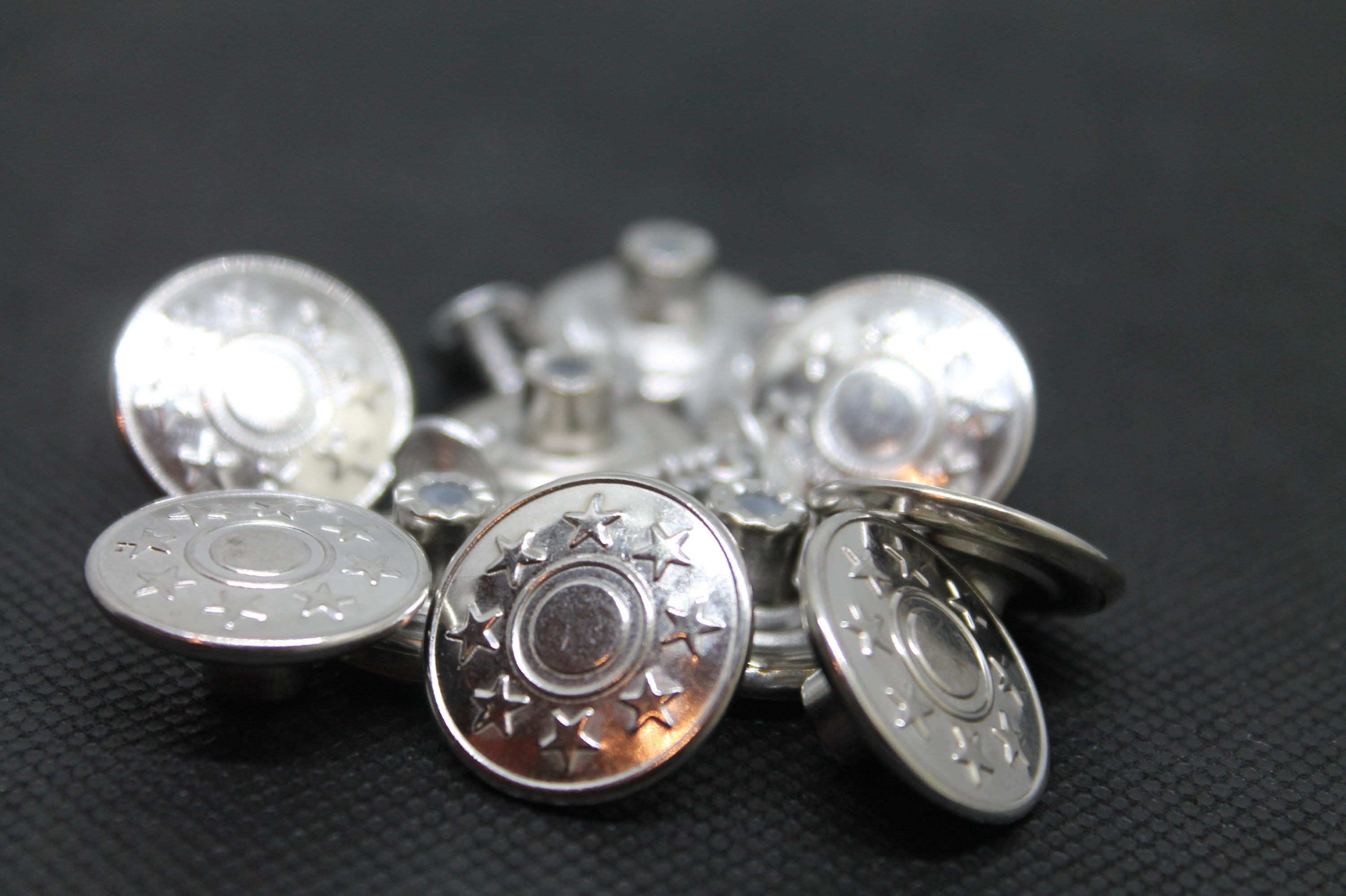 Jeans Buttons 17 Mm Diameter Buttons, Trouser Buttons Metal, Rustproof